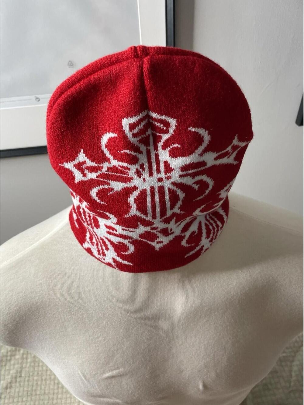 Y2K Crucifix Knitted Beanie Hat Jacquard Streetwear Hip Hop Unisex